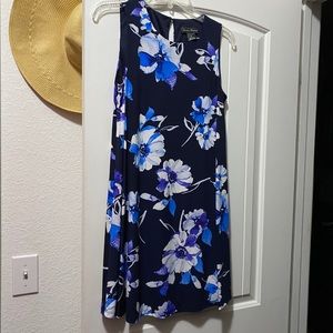 Floral deep blue
